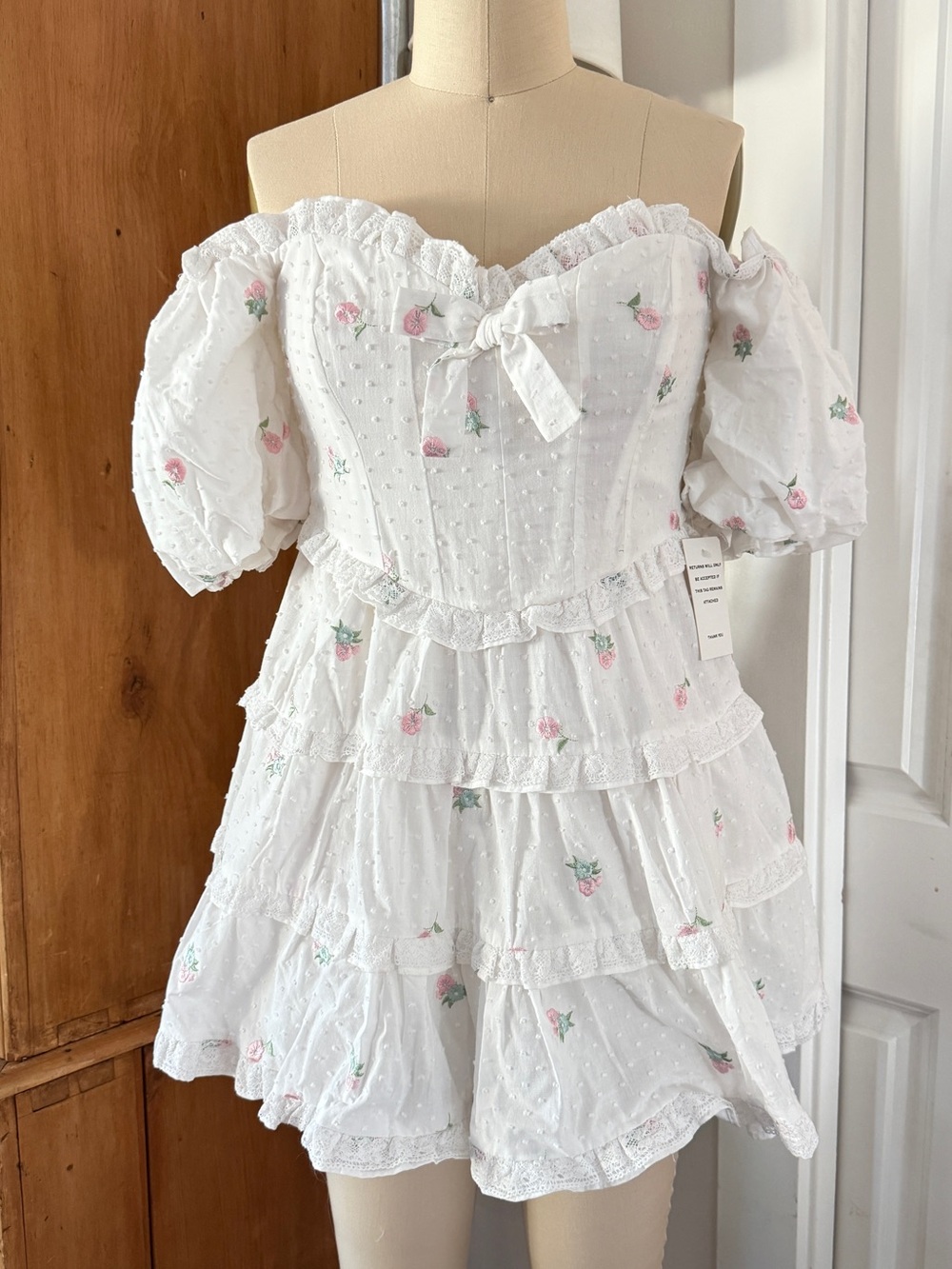For Love & Lemons Off the Shoulder Dress NWT - Picture 2 of 16